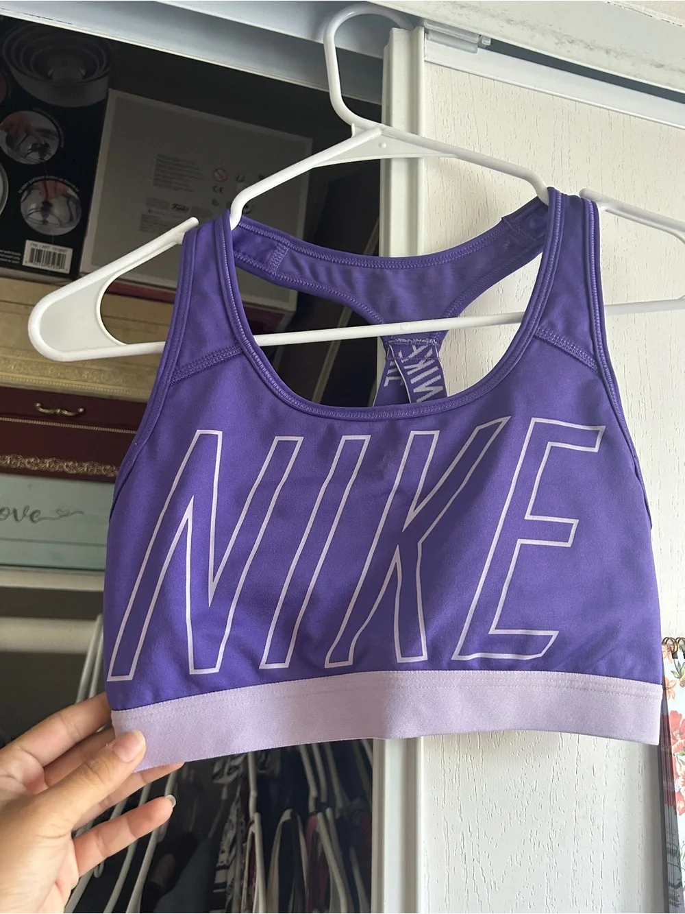Nike Purple Sports Bra with Lavender Band